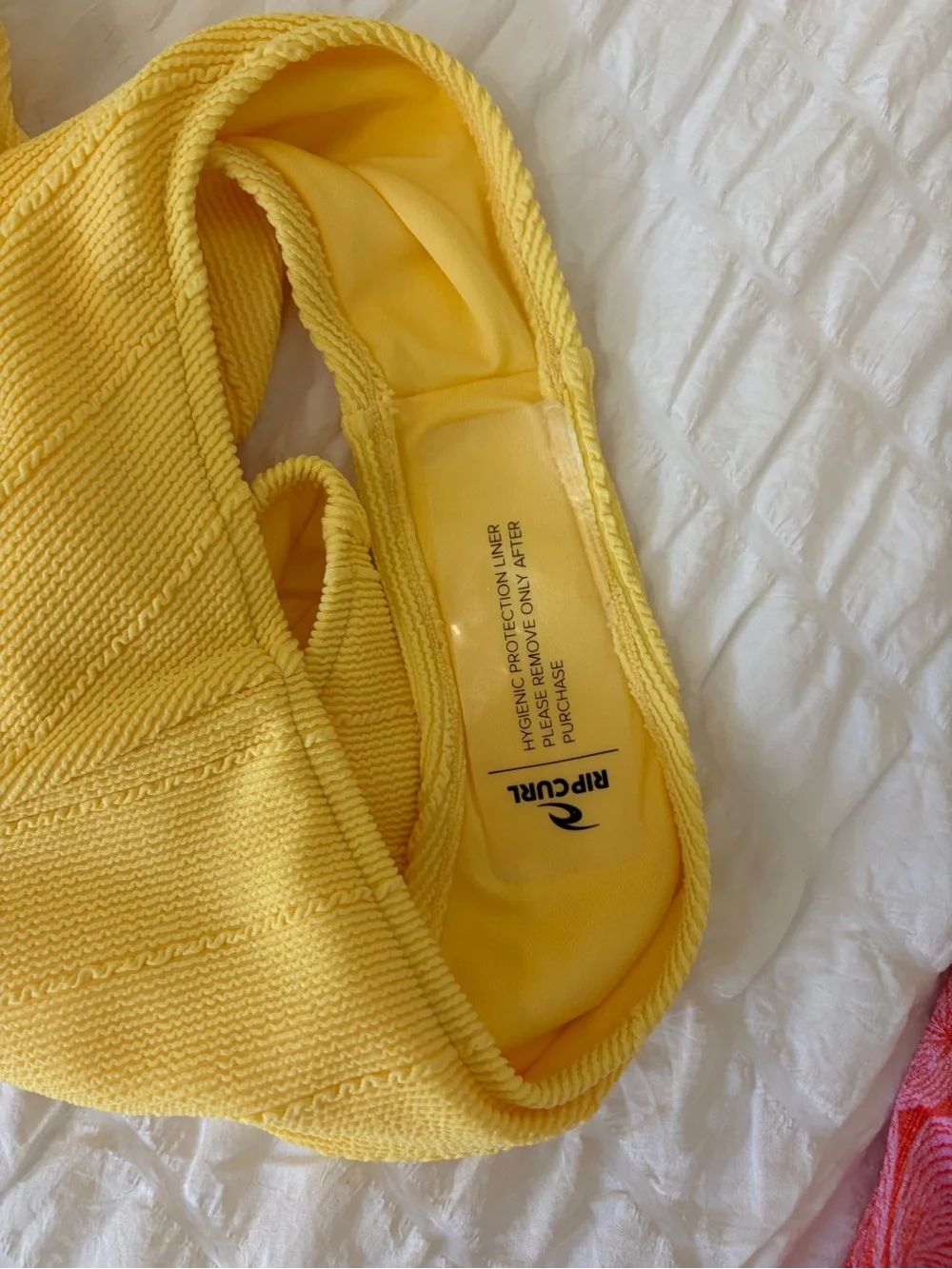 Yellow Ribbed One-Piece Swimsuit - Picture 4 of 4